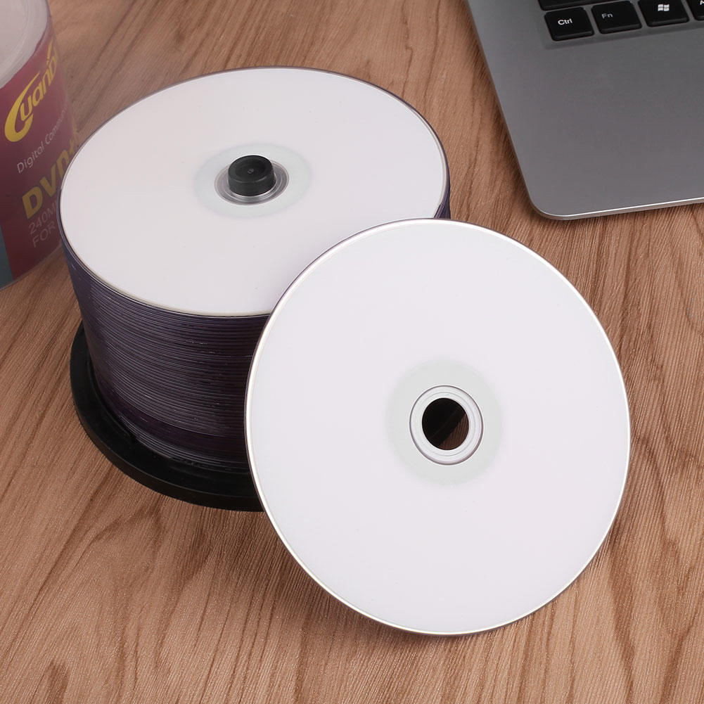 8.5GB Blank DVD+R DL 8X 50Pcs Disc White Inkjet Printable Storage DVDs
