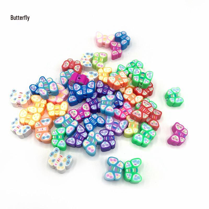 Colorful Fruit & Smiley Face Polymer Clay Beads Bracelet DIY Jewelry Accessories