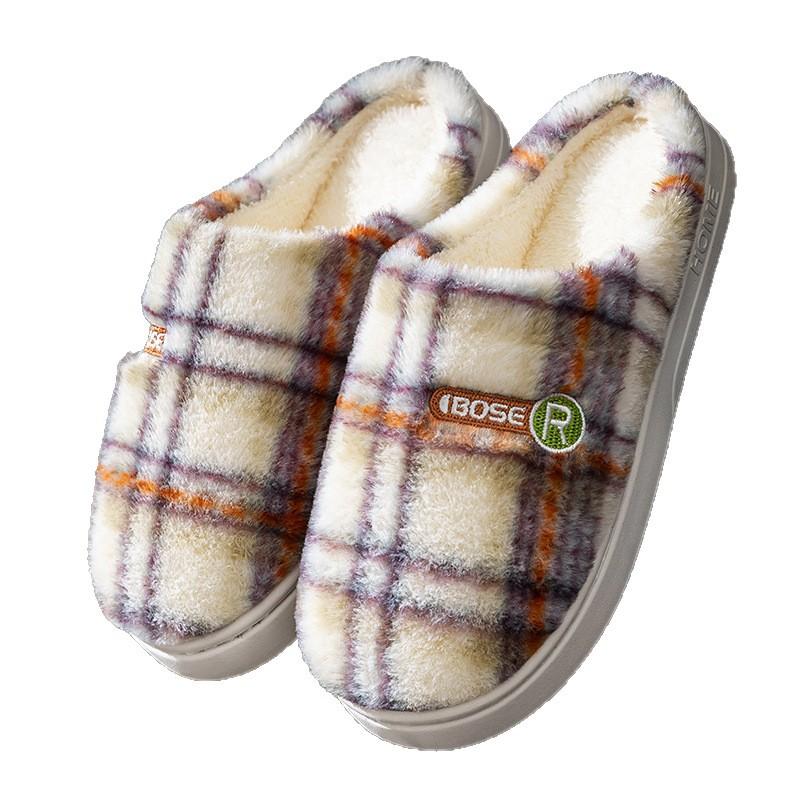 Baumwollpantoffeln Herbst und Winter 2025 neu Paar Indoor Zuhause Plüsch warm rutschfest dicksohlige Pantoffeln Herbst und Winter