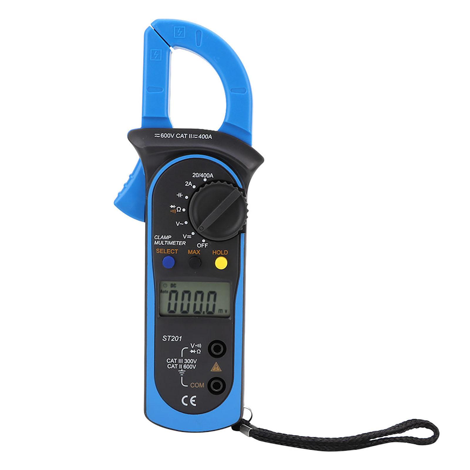 

ST201 Automatic Digital Clamp Meter Current Multimeter DCAC Voltage Diode Tester(Blue)