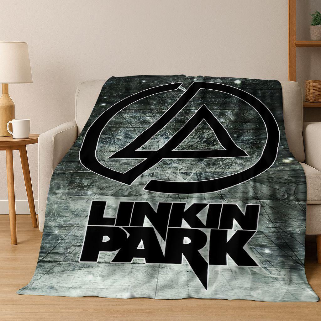 Classic L-Linkin Park Sign Rock Band Art Flannel Blanket,Cozy Soft Throw Blanket for Home Bedroom Bed Sofa Picnic Cover Gift Kid