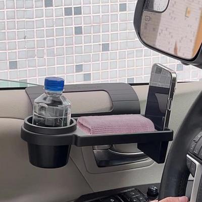 Car Window Water Organizer Car Storage Holders Tissue Storage Box With Water Cup Holders For Mobile Phones Sunglasses Keys