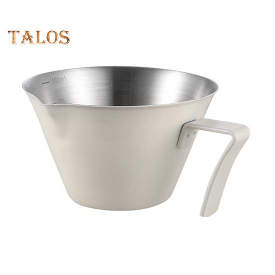 

Мерные чашки для эспрессо, 100 мл, кофейная чашка из нержавеющей стали с изогнутой ручкой, V-образный носик, кувшин для заваривания кофе для кофемашины, чашка для молока