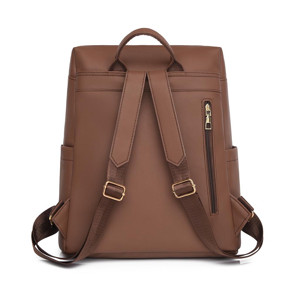 Mochila para Mujer PU Cuero Suave Bolso de Hombro de Doble Uso Mochila de Gran Capacidad