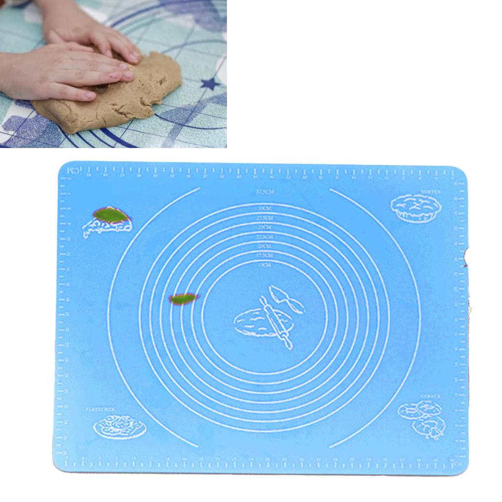 Non Stick Silicone Pastry Mat Thick Silicone Baking Mat with Msurements for Baking Rolling Pastry Dough Pizza