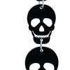 Acrylic Halloween Skull Bat Drop Dangle Earrings Multi-Layered Bat Stacking Earrings Dangle Earrings for Women Halloween Holiday