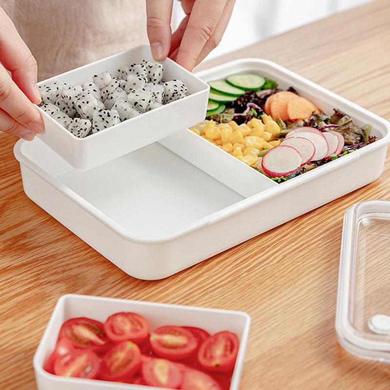 1 Stück Küchen-Kühlbox zur Frischhaltung mit Deckel Langlebig Beständig Aufbewahrungsbox Mikrowellengeeignet Geruchlos