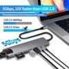 8 In 1 USB C Hub Type C To 4K HDTV Adapter with 100M RJ45 SD/TF Card Reader Fast Charger for MacBook Notebook Windows Laptop Computer