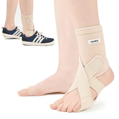 Neofect תמיכה לקרסול נפילת כף רגל תומך נפילת כף רגל רצועה מתכווננת לקרסול בז' (ימין)