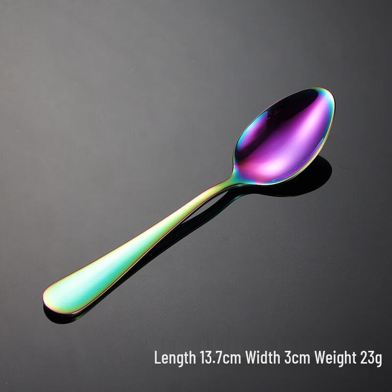 

Qianxing 304 Stainless Steel Rainbow Dessert Spoons (10-Pack)