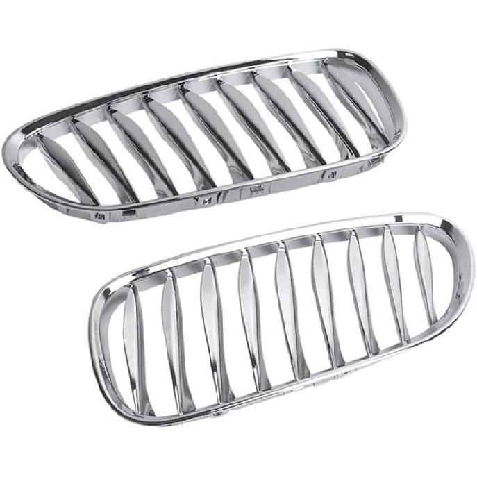

Front Fence Grill Grille ABS Chrome for BMW Z4 E85 E86 2003-2009 51117117757 51117117758(Silver) серебряный