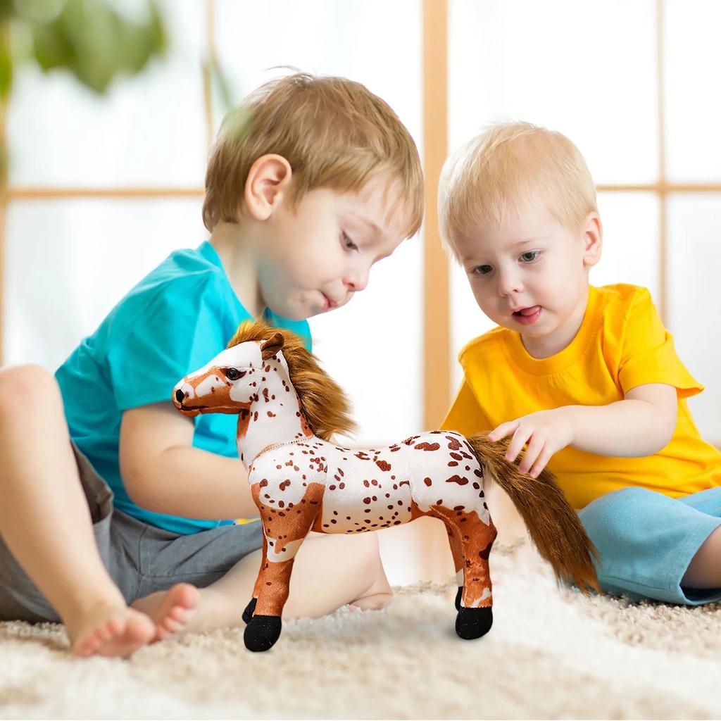 Cute And Realistic Little Horse Plush Toy, Little Horse Brown Horse Doll, Boy Soothing Cloth Doll, Birthday Gift