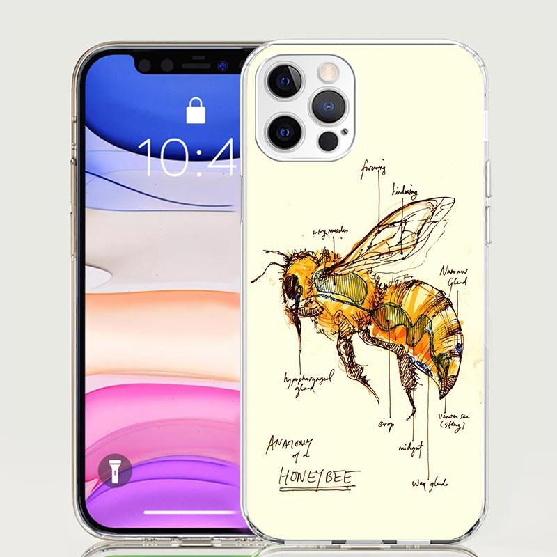 Bugs Bees Scientific Decomposition Phone Case For iPhone 17 Air 16 15 Plus 11 14 Pro Max 13 Mini 12 7 8 + SE Pattern Art Customi