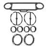 Motorcycle Speedometer Bezels Horn Cover Speaker Stereo Accent Trim Ring for Harley Touring Electra Street Glide Trike 1996-2013