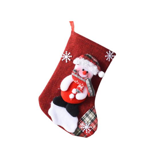 Christmas Stockings Large Plush 3D Santa Snowman Reindeer Bear Hanging Stockings for Mantel Tree Fireplace Holiday Party Decor