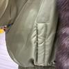 Womens Short Down Coat With Real Fox Fur Collar 90% White Duck Fill V-Neck Mid-Length Winter Outerwear