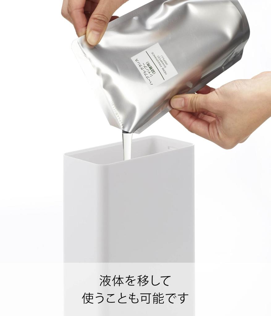 Yamazaki Square Slim X D11 X Tower Pump Dispenser 4252 Two-Way Dispenser, Shampoo, White, Approx. W5.5 H23.5cm, Bottle,