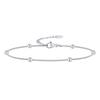 Adjustable Satellite Beaded Anklet Bracelets for Women ,Stainless Steel Summer Beach Foot Chain Stainless Steel Waterproof
