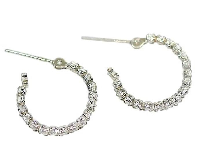 K14WG Diamond Eternity Earrings White Gold [KASHIMA] 0.4ct