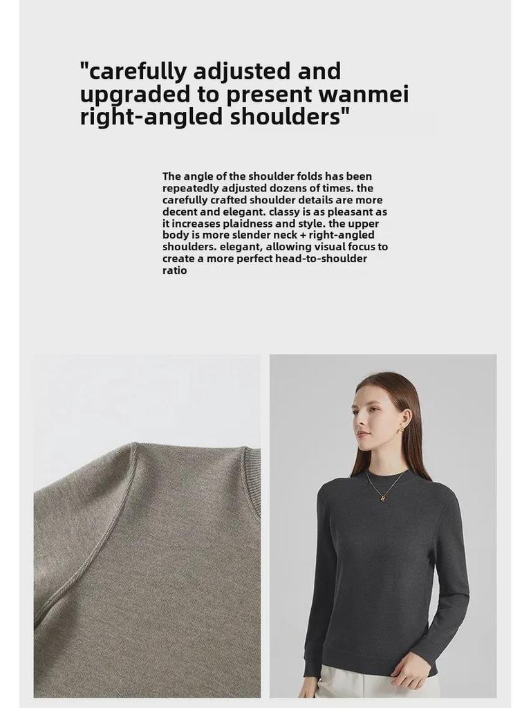 Women's Long-Sleeved Wool Knit Stand Collar Jacket
