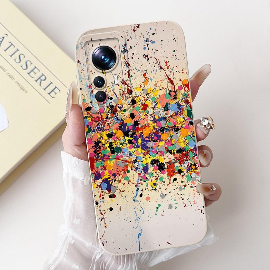 Für Xiaomi 12 12s 12x 12T Pro 12s Pro 12 Lite 12Ultra Handyhülle Flüssigsilikon Weiche Rückabdeckung Kaninchen Panda Blume Capa Tasche