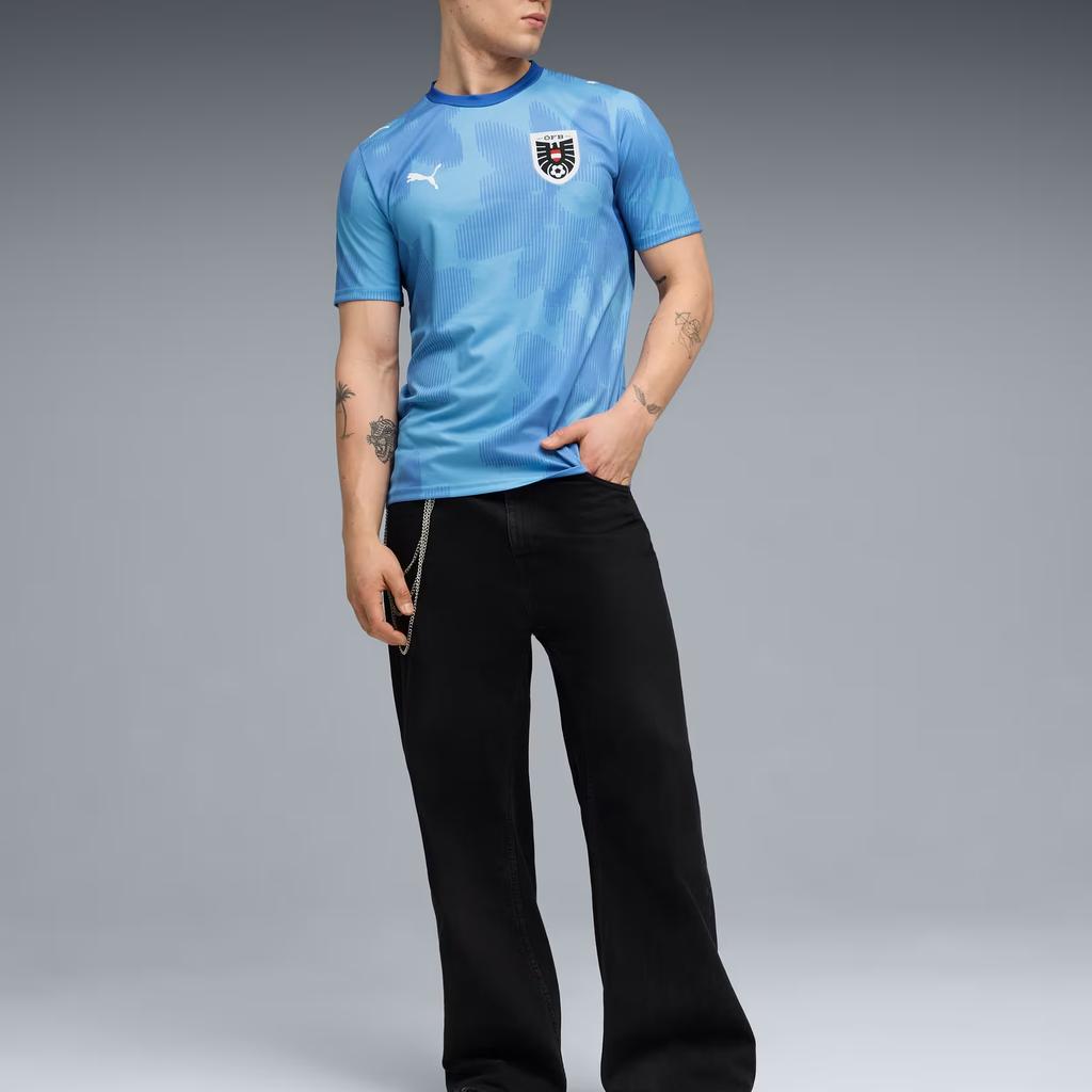 Puma X Austria Collaboration Salehe Bembury Goalkeeper National Team Austria Home Moisture-Wicking Crew Neck Short Sleeve Football Shirt 785547-83