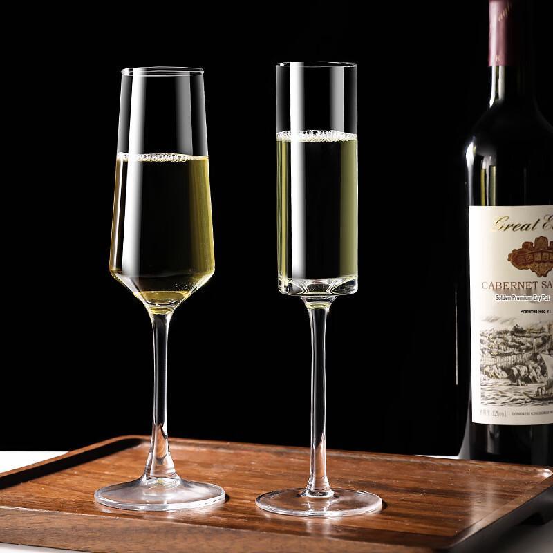 Set med champagne- och vinglas med fot (10-pack)