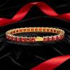Multi-colored fashionable 4mm wide tennis chain, zircon sparkling hip-hop style exquisite jewelry bracelet for men and women