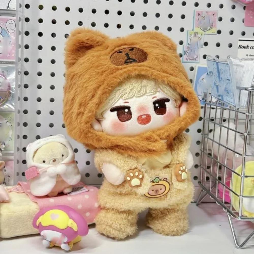 1 Set Strap Pants 20cm Cotton Doll Clothes Capybara Hat Plush Doll Clothes  Doll Accessories