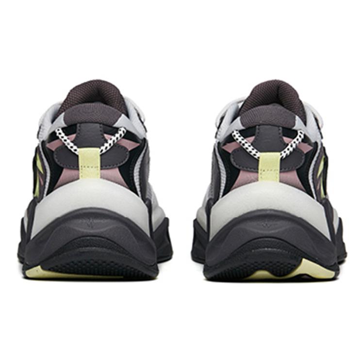 New Anta Pulse Life Collection Cushioning, Slip Resistant, And Abrasion Resistant Low Top Chunky Sneakers Men's Gray 112148833R-4