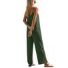 Women's  V-neck Waist Cinched Fashionable Jumpsuit Wide Leg Pants