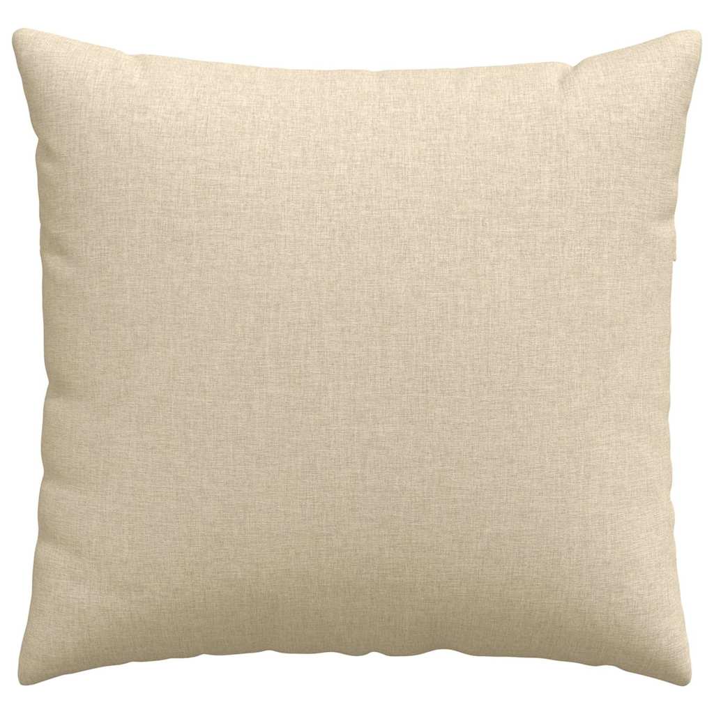 Sofa Cushions 2 pcs Cream 45 x 45 cm Fabric