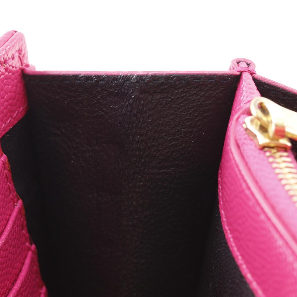 Saint Laurent ChainShoulder Chain Wallet Quilting Pink Leather Women Used