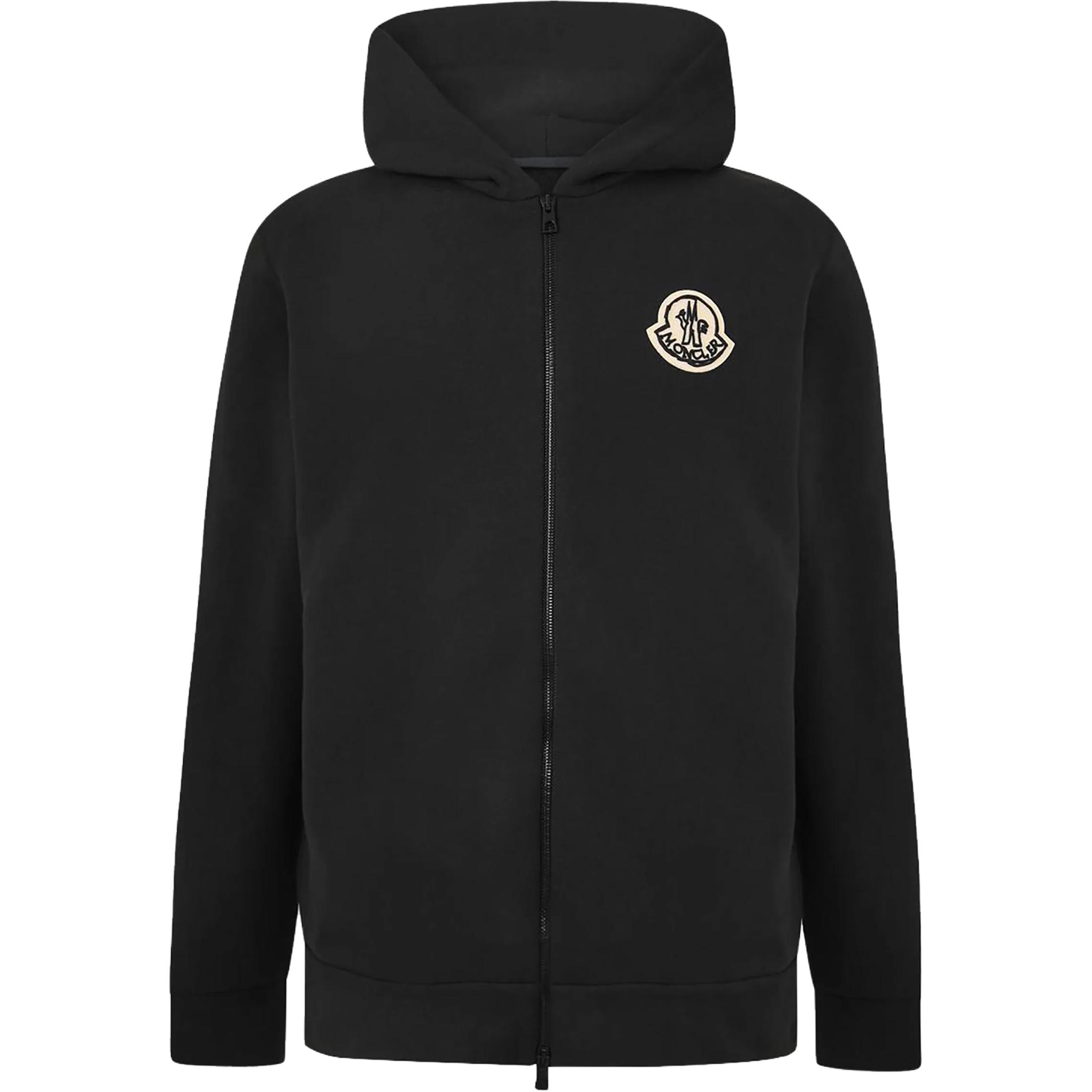 Moncler SS26 Logo Patch Hoodie Solid