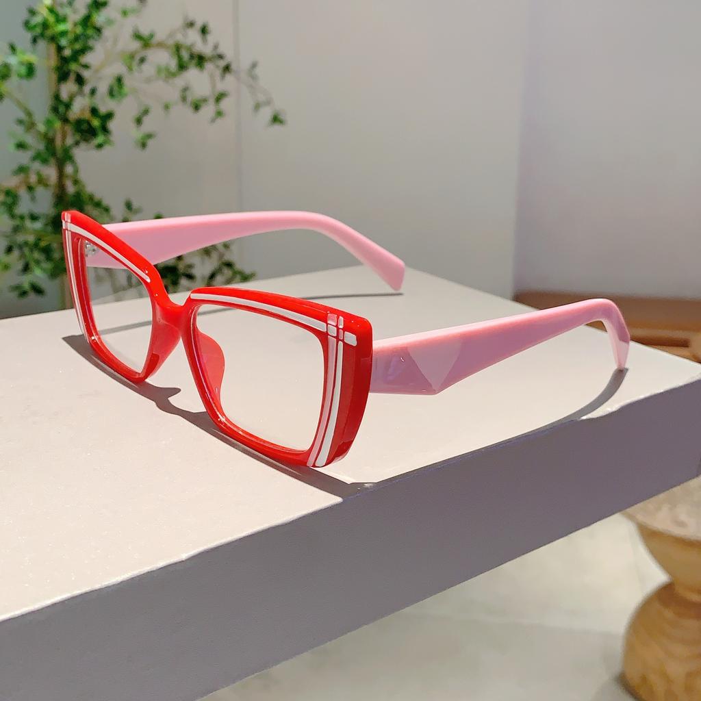 Vintage Cat Eye Glasses Women  New Fashion Multicolor Rim Eyewear Trendy Stylish Design Non-prescription Eyeglasses