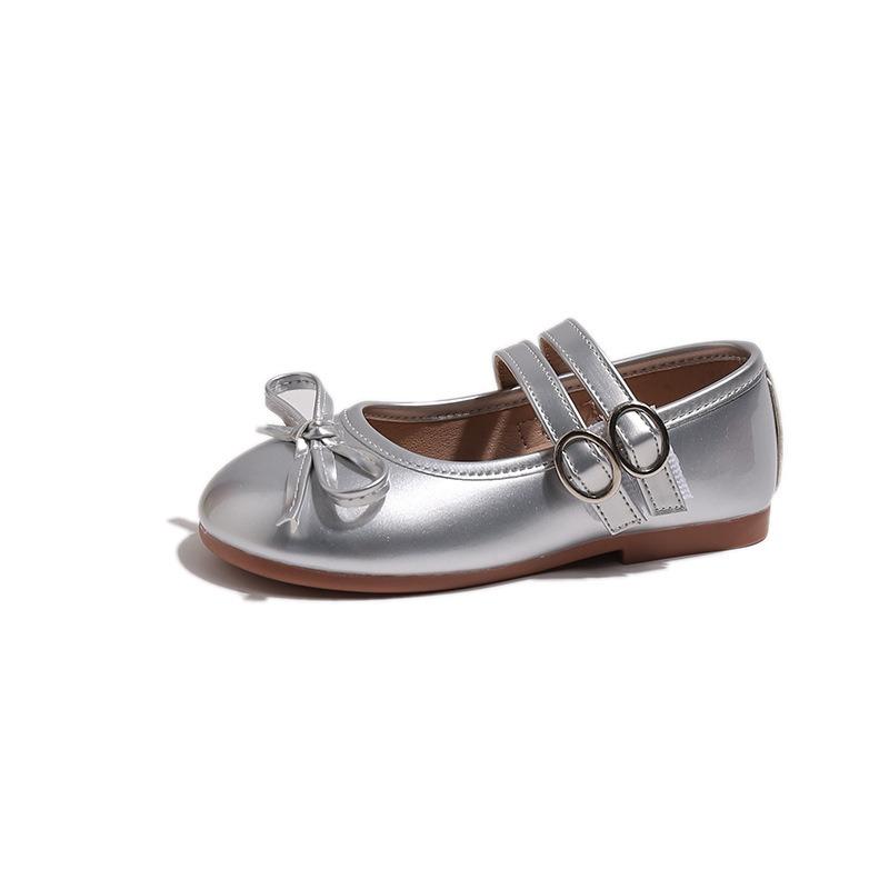 Sweet Flat Soft Sole Low Cut Mary Jane Leather Shoes For Little Girls