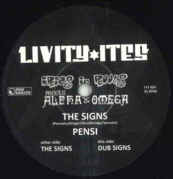 

7-дюймовая пластинка PENSI, IRIES ROOTS, ALPHA, OMEGA - The Signs / Dub Signs IFI004 Livity Ites EU 2025 Европа Регги, Ска и Даб