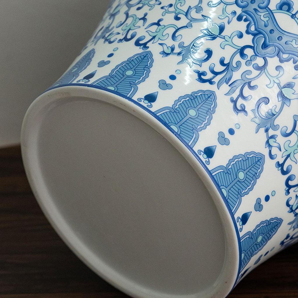 Vaso di Fiori in Ceramica Porcellana Blu e Bianca Composizione Vaso per Piante da Tavolo Casa