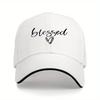 Blessed Heart Graphic Baseball Cap Polyester Adjustable Casual Adult Sport Hat