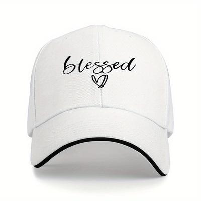 Blessed Heart Graphic Baseball Cap Polyester Adjustable Casual Adult Sport Hat