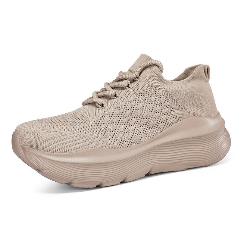 Large size couple shoes new socks shoes sports casual shoes platform student fashion fly knitting sports