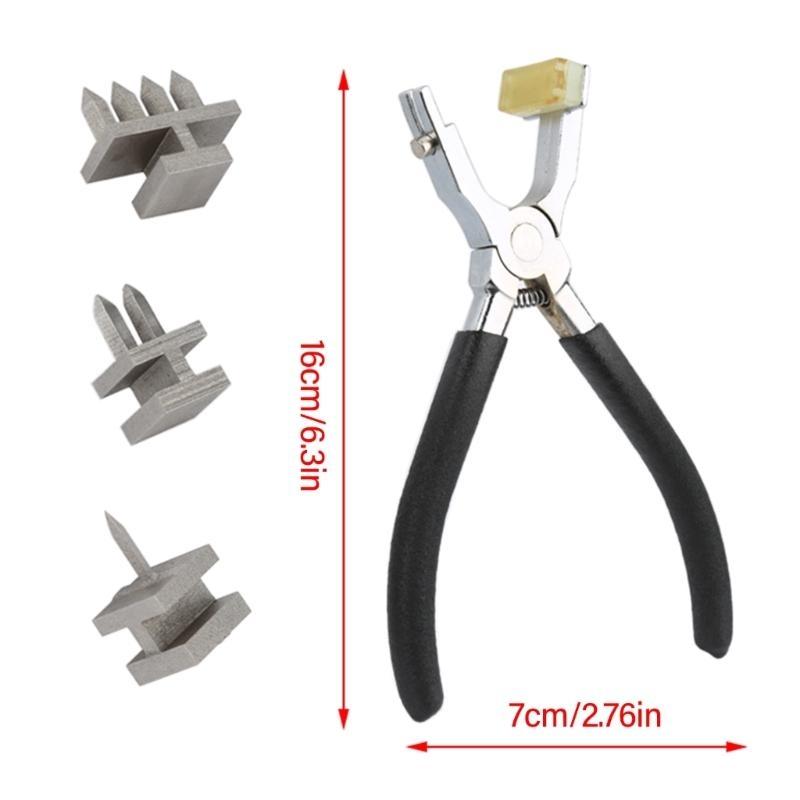 Leather Hole Punches Pliers with 3 Size Drilling Head for Leather Belts Bag