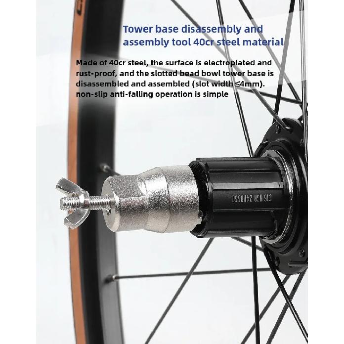 Chiave a Bussola Slotata Rimuovi-Installa Ruota Libera Bicicletta da Strada e Mountain Bike Strumento di Riparazione Rimuovi Mozzo Bicicletta