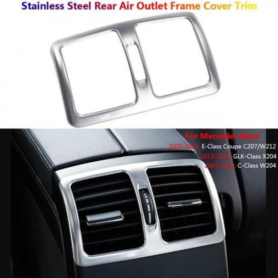 Stainless For Mercedes Benz W204 Car Rear Air AC Vent Outlet Cover Trim