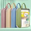 New Nylon Mesh Tutoring Bag Large Capacity Transparent File Bags Handheld Thickened Schoolbag Students