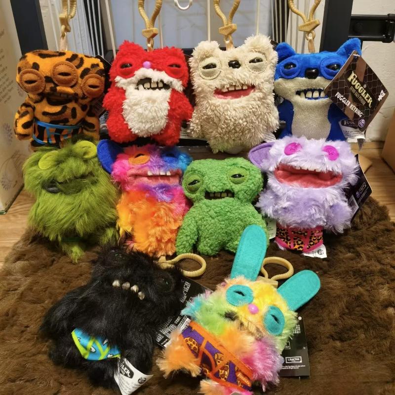 Genuine Fuggler Teeth Monster Plush Doll Toys Funk Teeth Treasure Ugly Monster Funny Toy Backpack Pendant Adult Kids Toy Gifts