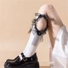 Simple Bow Knee High Socks Cotton Calf Socks Sweet Knee High Stockings Lolitas Princess Socks for Womens Girls Gifts