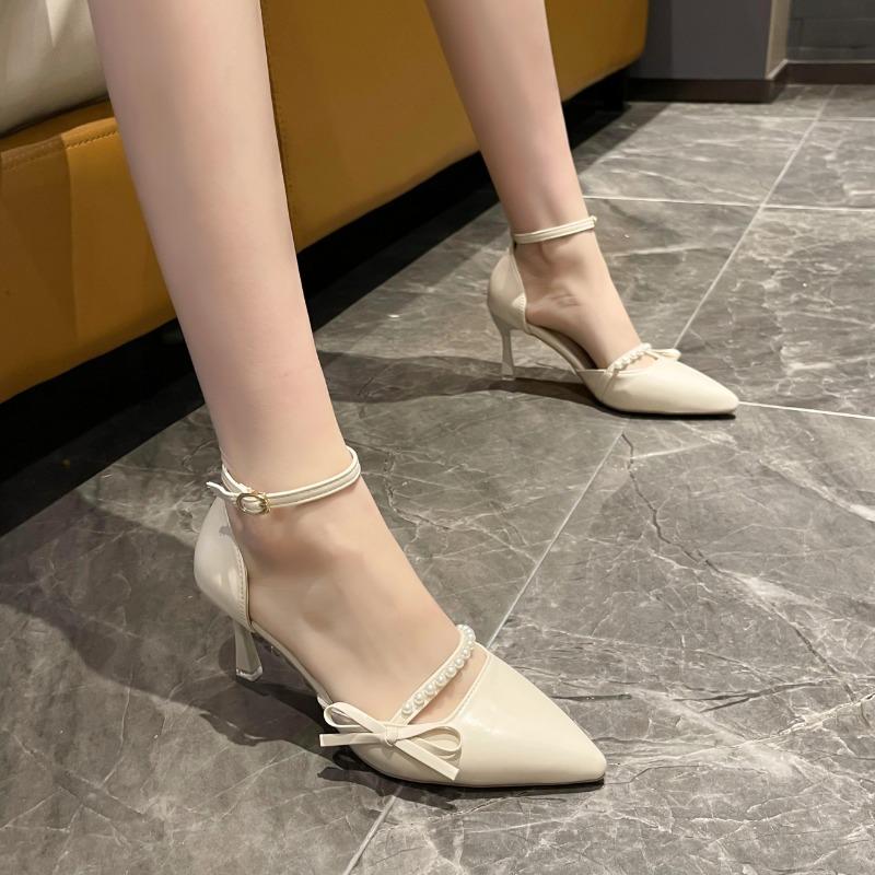Women Classic Pointed Toe Biege High Quality Spring Stiletto Heel Shoes Lady Casual Office Work Pumps Zapatos De Mujer