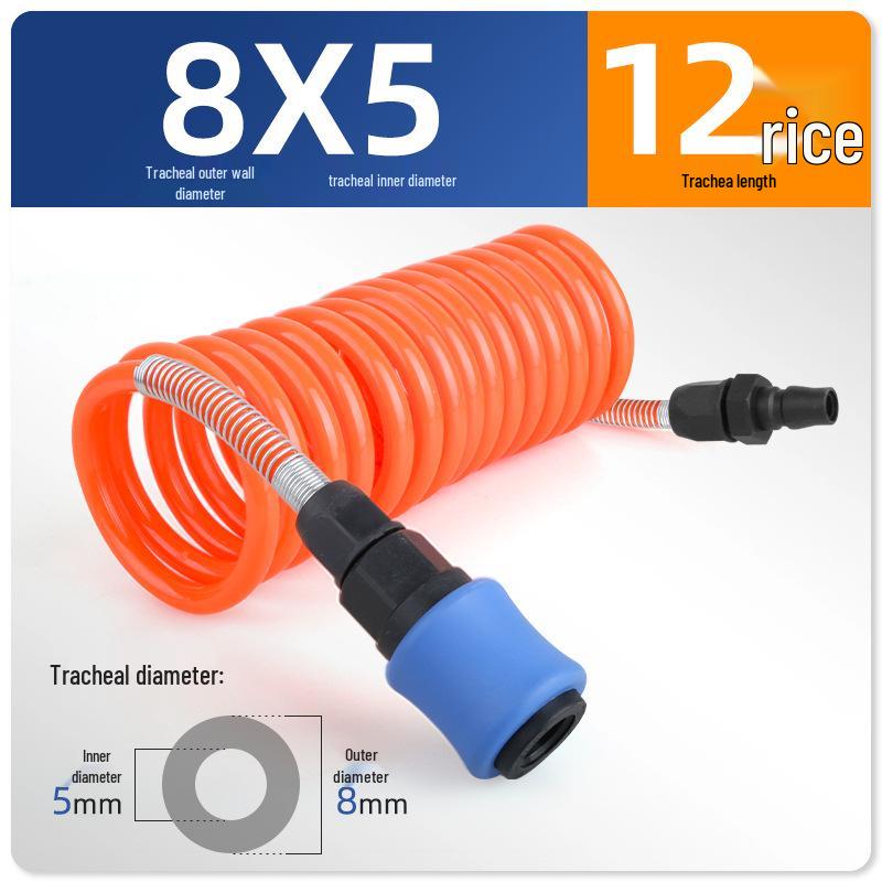 Hochdruck-Teleskop-Druckluftkompressor-Schlauch, Spiralschlauch, 8*5mm, 6/8/10mm