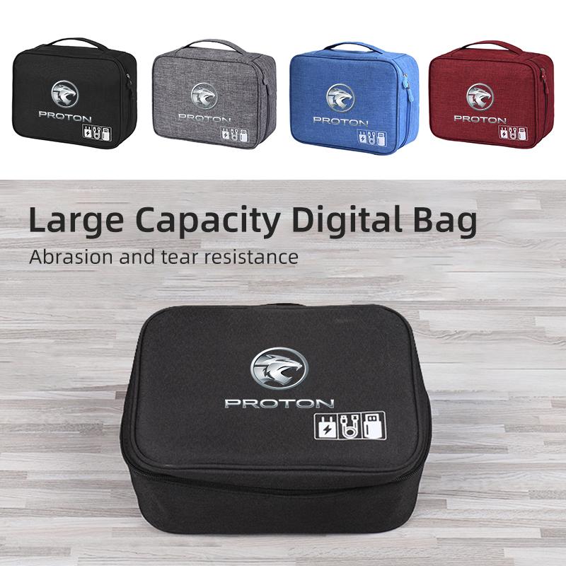 Tragbarer Kabelorganisator Wasserdichte Aufbewahrungstasche Digitale Kabeltasche Für Proton Exora Iriz R3 Wira Saga Satria Magma X50 V6 X70 L3